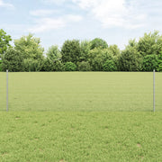 Recinzione in Filo Saldato con 44 Post per U Silver 0.6x100 m Acciaio