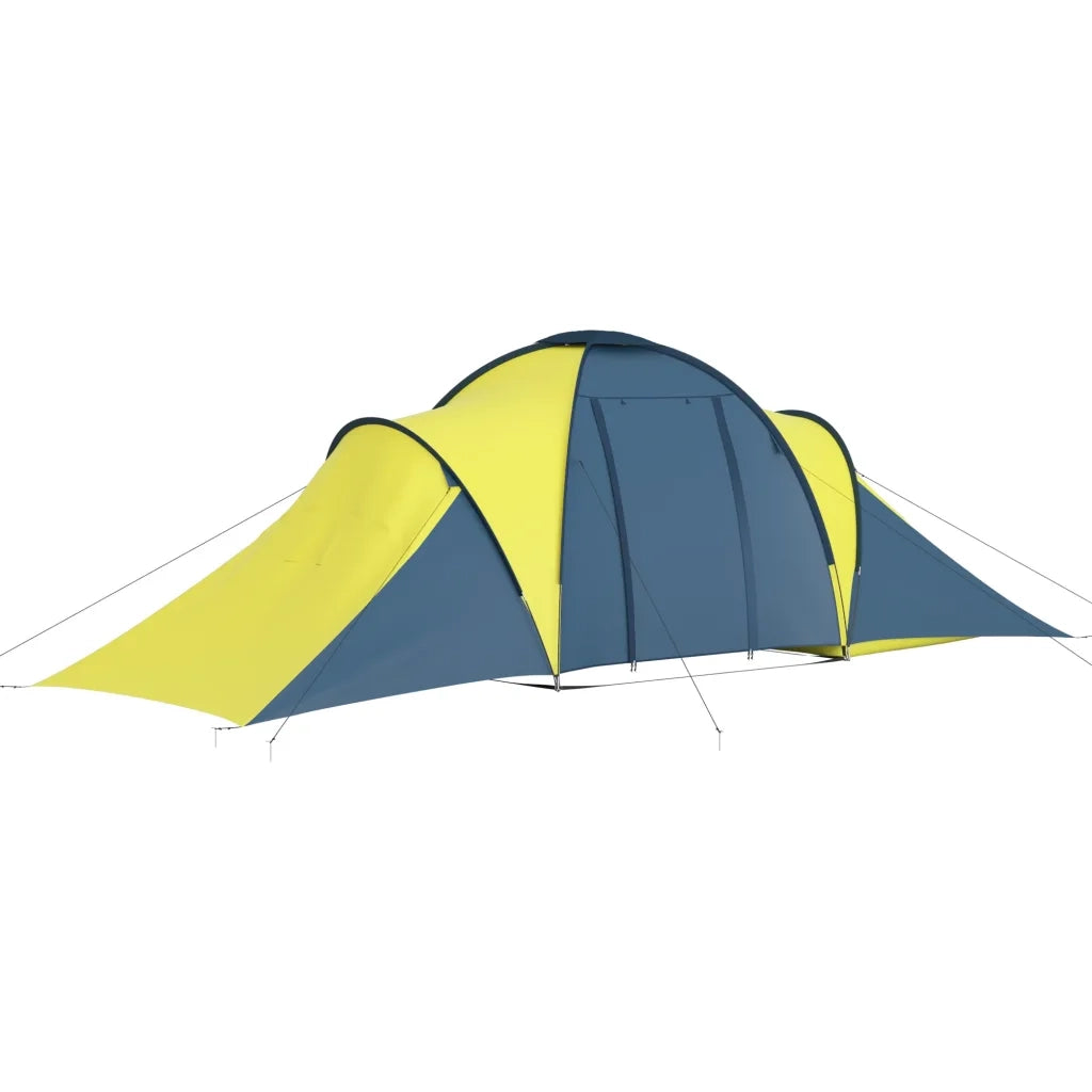Tenda da Campeggio per 6 Persone-Tenda per Famiglie Blu e Giallo