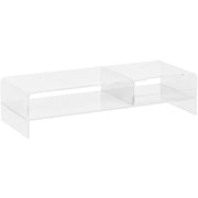 Supporto monitor trasparente 50，8x19x12 cm in acrilico， 2 livelli