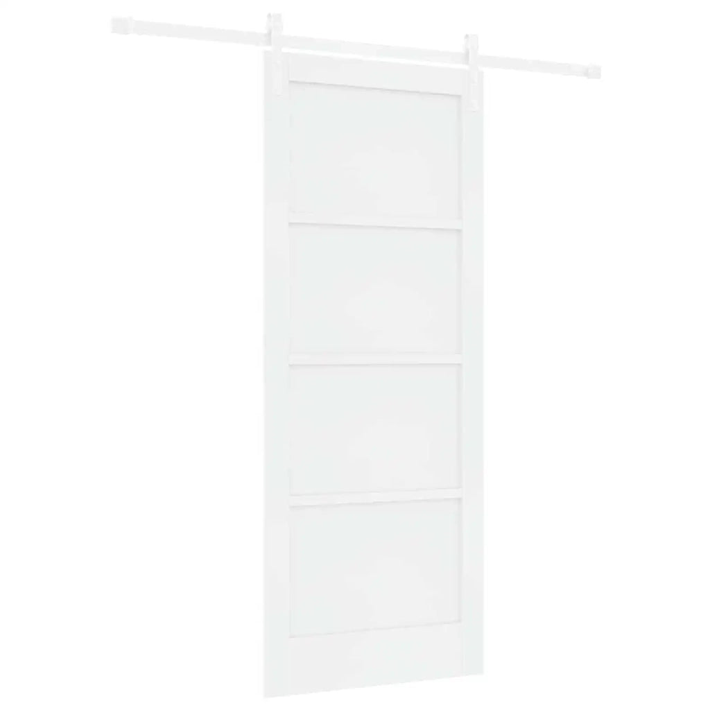 Porta scorrevole Bianco 83 x 202 cm Legno Massello di Pino