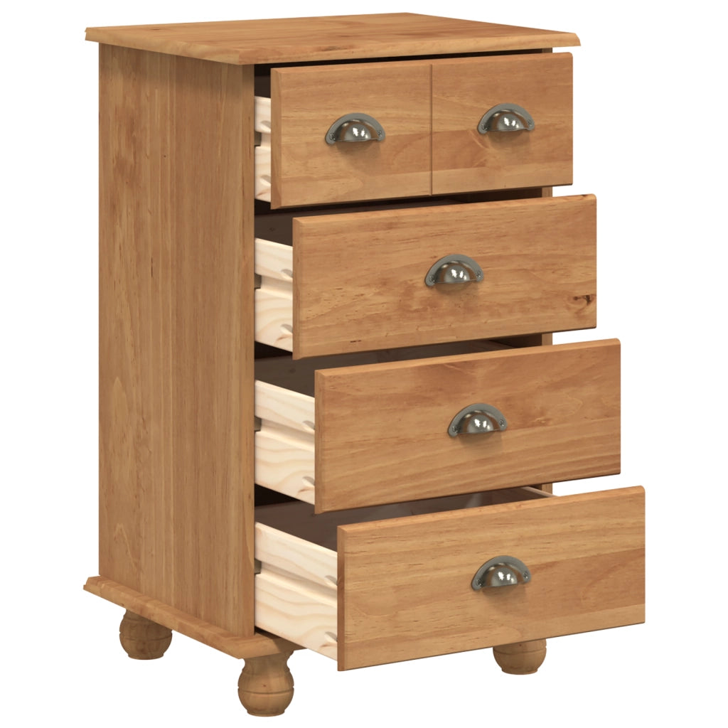 Cassettiera 'ASKIM'Marrone 45.8x40x79 cm in Legno Massello di Pino