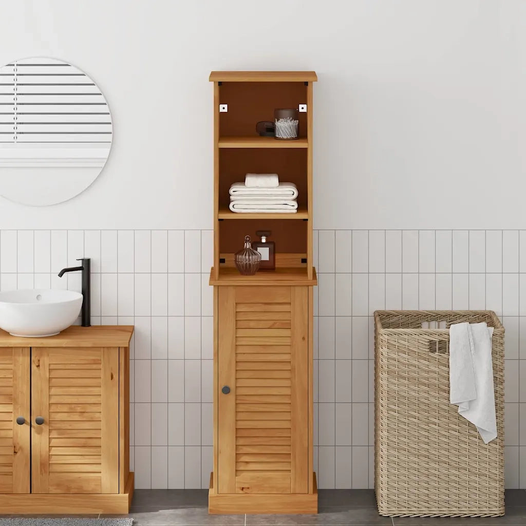 vidaXL Set di mobili per il bagno VIGO 2 pcs Marrone e Marrone miele