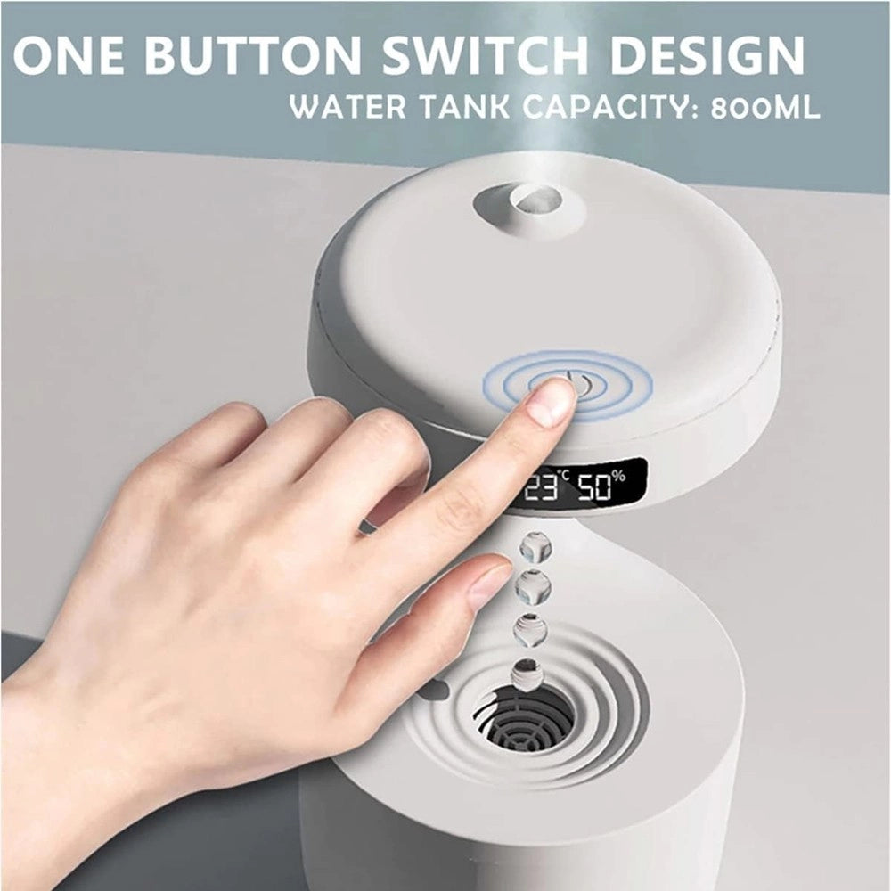 Trade Shop - Umidificatore Aria Antigravità Diffusore Aromi Goccia Acqua Orologio Aromaterapia -