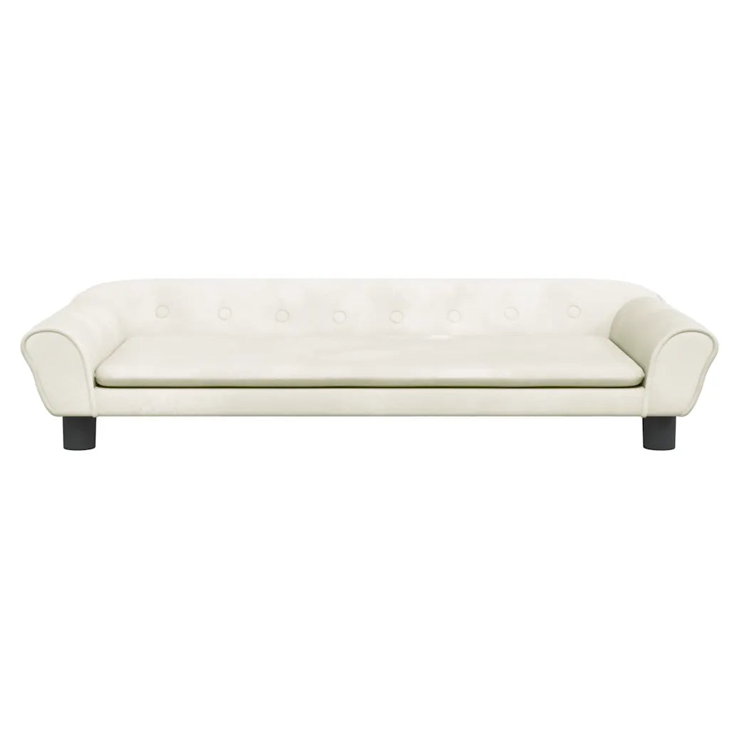 Divano per Bambini-Sofa-Divanetto Crema 100x50x26 cm in Velluto