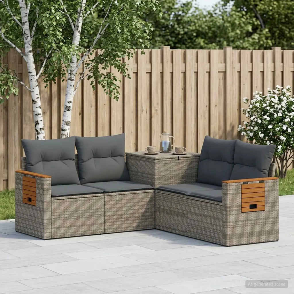 Set di divani 5 pz Grigio e Grigio Scuro 3447950