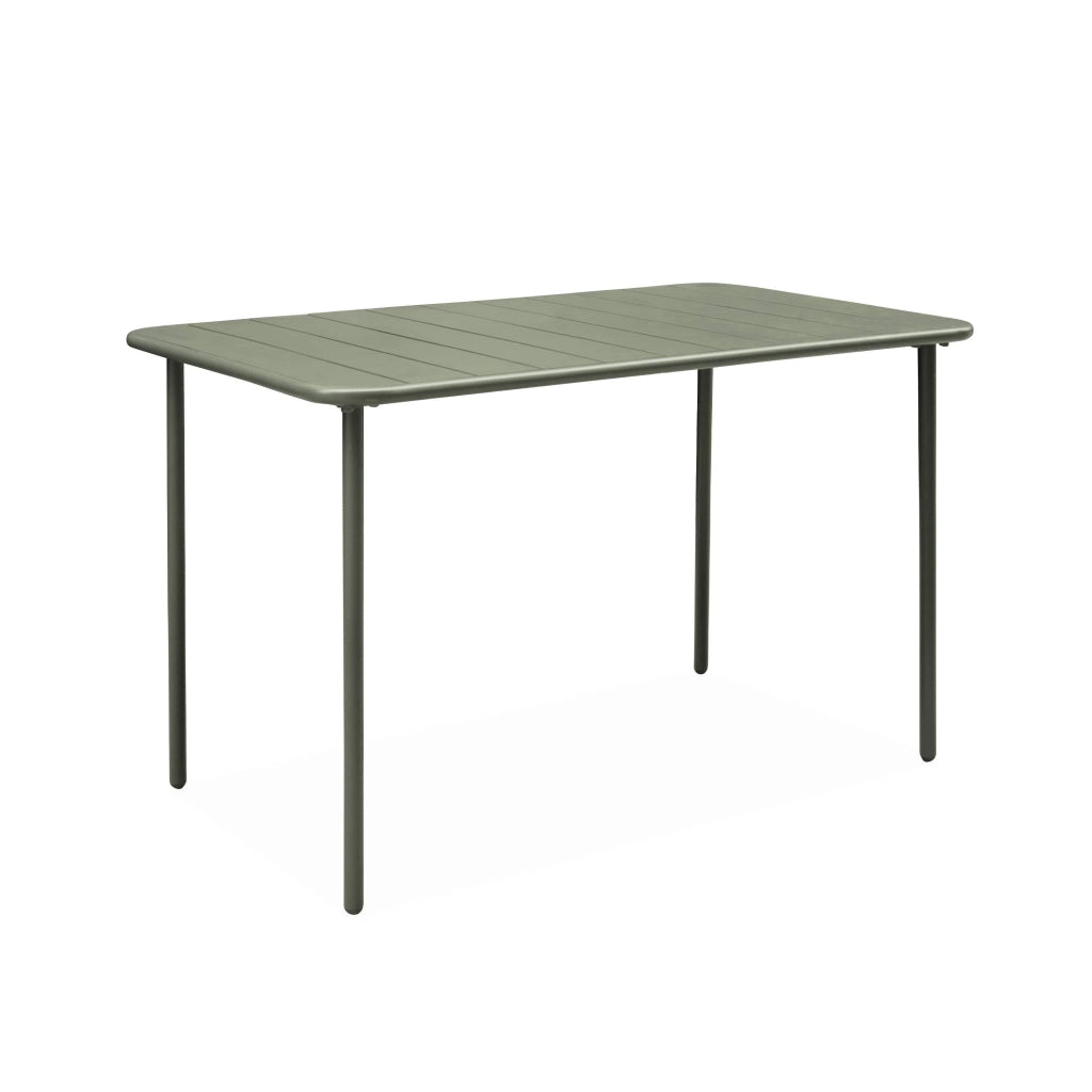 Set tavolo da giardino bistrot in acciaio con 4 sedie pieghevoli,
