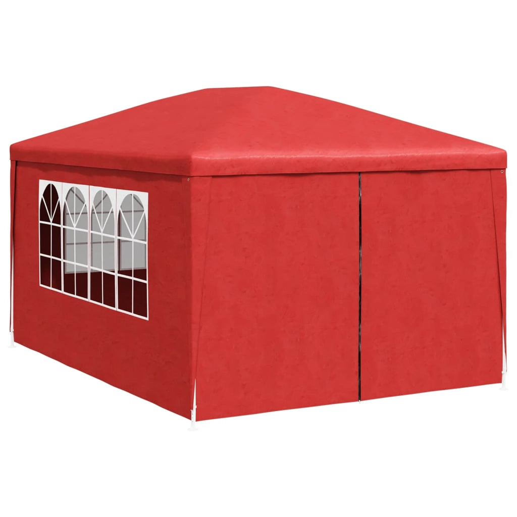 Tenda Party-Tenda da festa 400 x 300 x 255 cm Rosso PE e Acciaio 364737