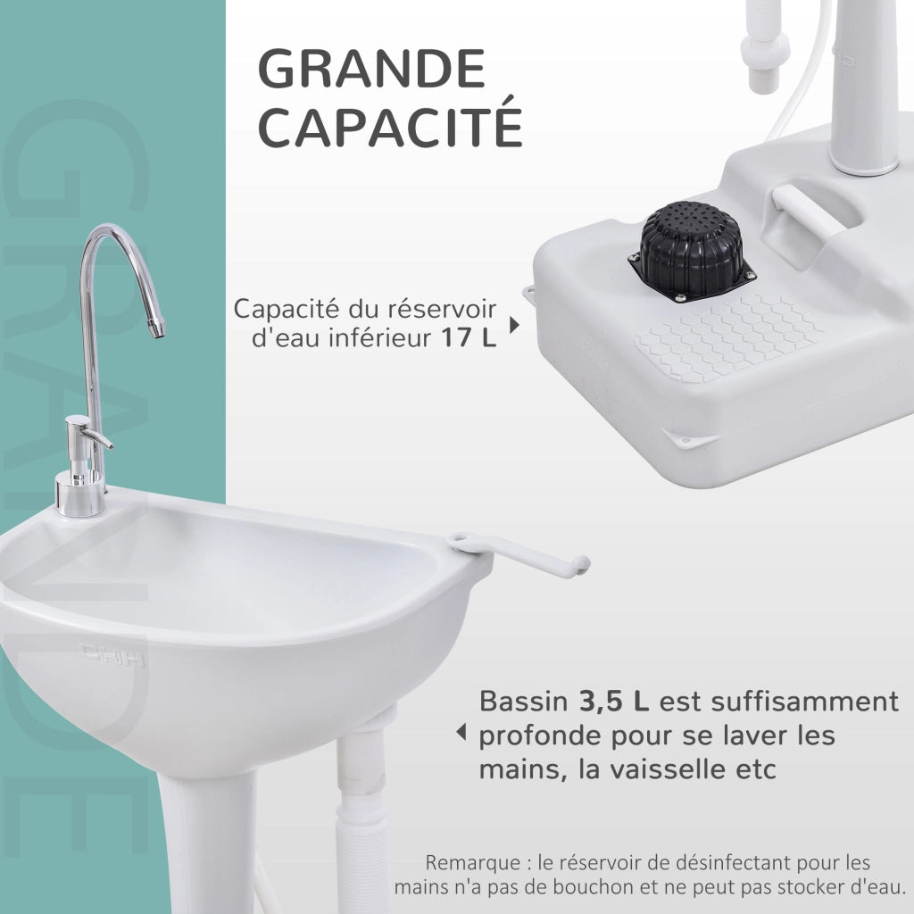 Lavabo mobile con ruote ¨C zephmum ¨C grigio