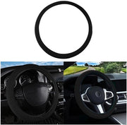 Cuscino per volante adattabile - Universale - Antiscivolo - Lato invernale - Nero - Comfortevole e termoresistente - Volante del veicolo