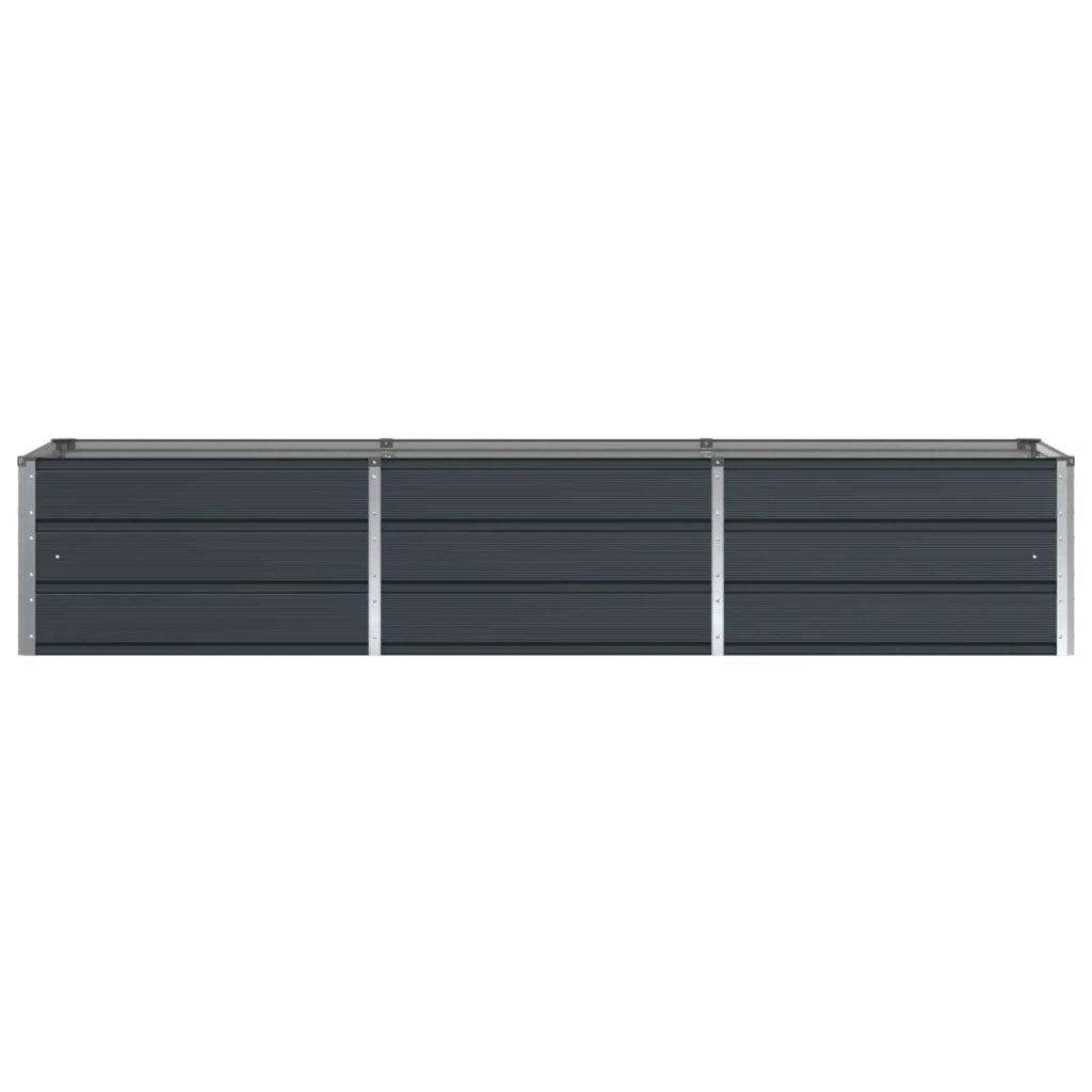 Moderna fioriera multiuso 240 x 80 x 45 cm finitura robusta aspetto chic in acciaio antracite 02_0059227