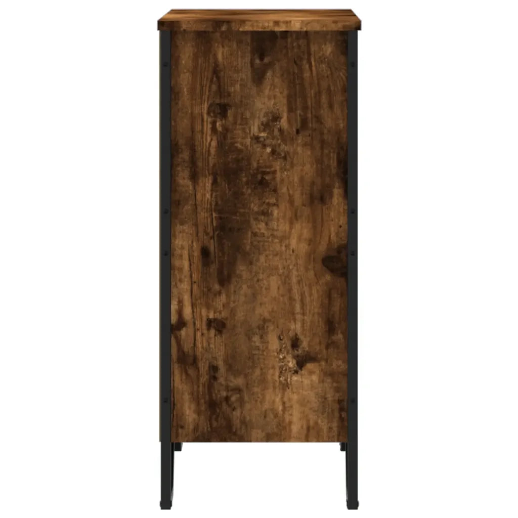 Libreria-Scaffale per Libri-Mobile di Stoccaggio Rovere Fumo 80x31x74,5 cm in Truciolato