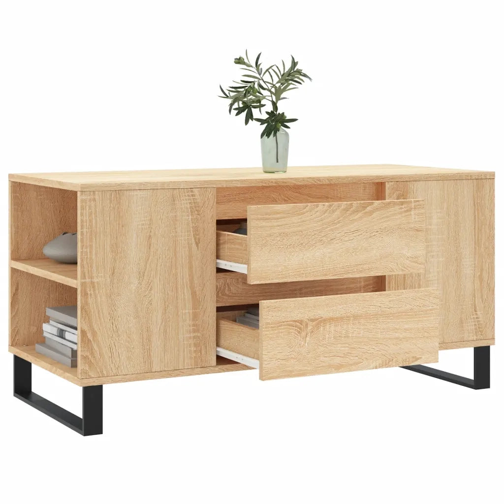 Tavolino Salotto Rovere Sonoma 102x44,5x50 cm Legno Multistrato 831007