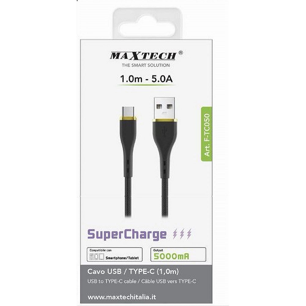 Trade Shop - Cavo Usb Type-c 1 Mt Supercharge Ricarica Dati 5 A Per Smartphone Tablet F-tc050 -