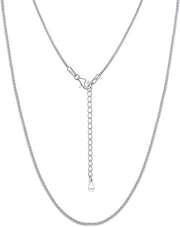 Collana per collo in argento 925 - Catena quadrata - Lunghezza 41 cm/46 cm/51 cm/55 cm/61 cm - Design semplice e moderno - Durata e comodità per l'accessorio da orecchio