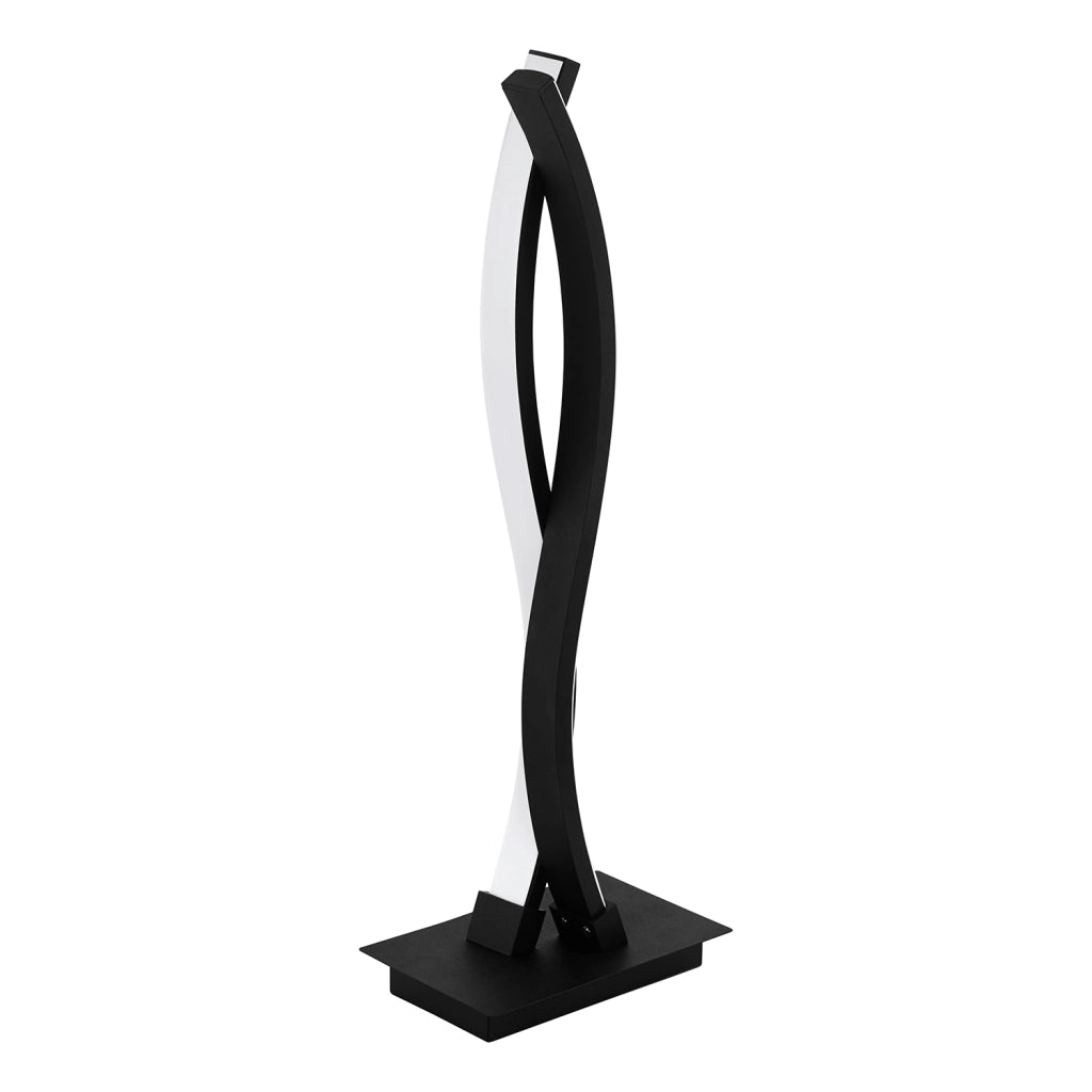 Lampada Da Tavolo Moderna Lasana 3 Acciaio Nero Luce Led Integrato 11,5W