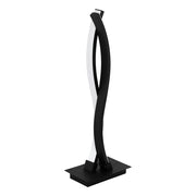 Lampada Da Tavolo Moderna Lasana 3 Acciaio Nero Luce Led Integrato 11,5W
