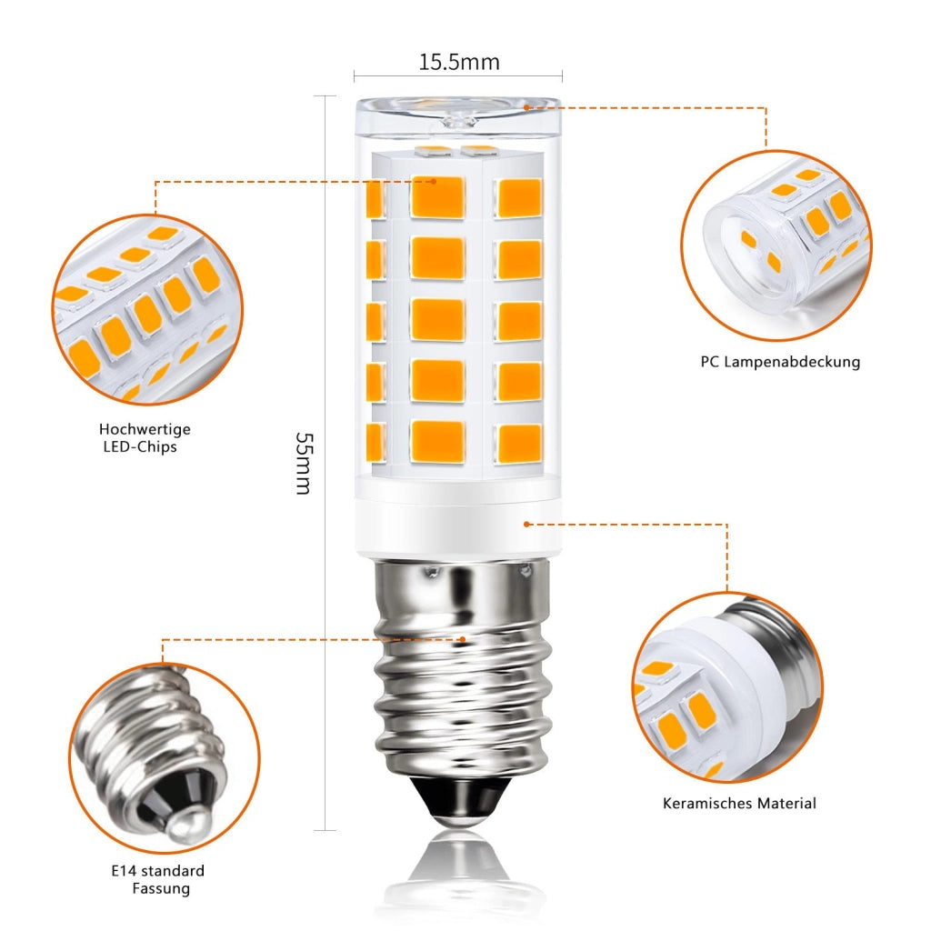 ZMH Lampadina LED E14 vintage confezione da 8 2700K vetro retrò 2,5W lampada a risparmio energetico E14 8 pezzi