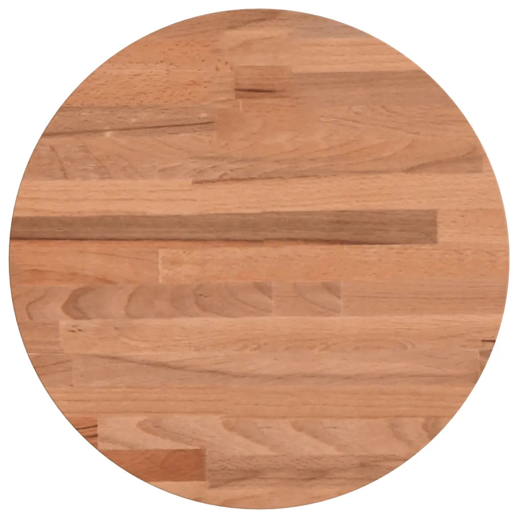 Piano per Tavolo Ã˜30x2,5 cm Rotondo in Legno Massello di Faggio