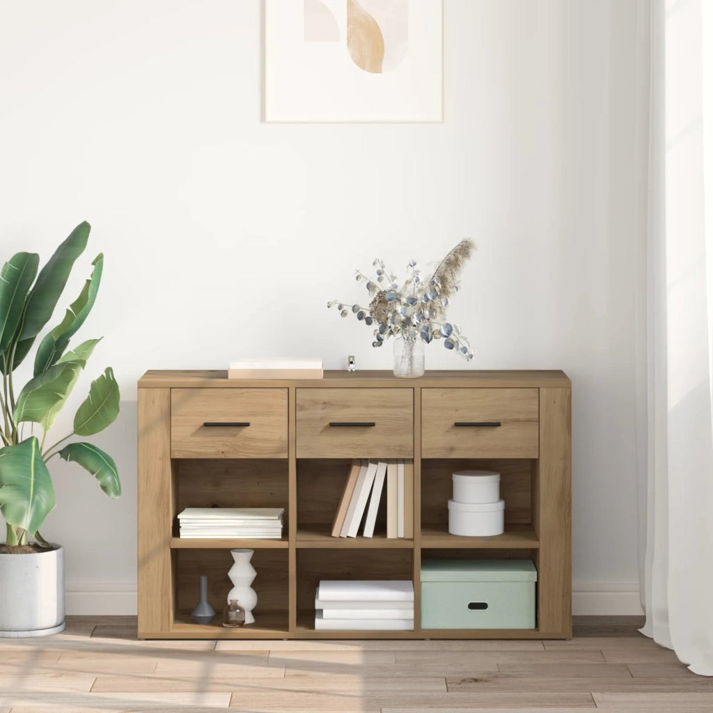 Credenza | Madia | Buffet da pranzo | Armadio da pranzo con cassetto Rovere artigianale 100 x 30 x 59,5 cm