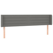 Testiera | Testata ad Orecchio Grigio Scuro 203x16x78/88 cm in Tessuto