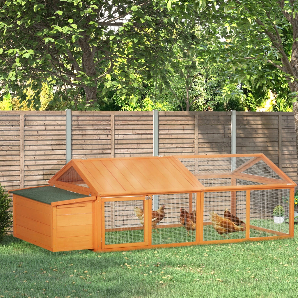 Polladio con nido per 4-8 galline ¨C zephmum ¨C arancione 240x112.5x76 cm