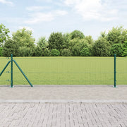 Set Pali Recinzione Metallo Set di 2 Verde Metallo 10 m