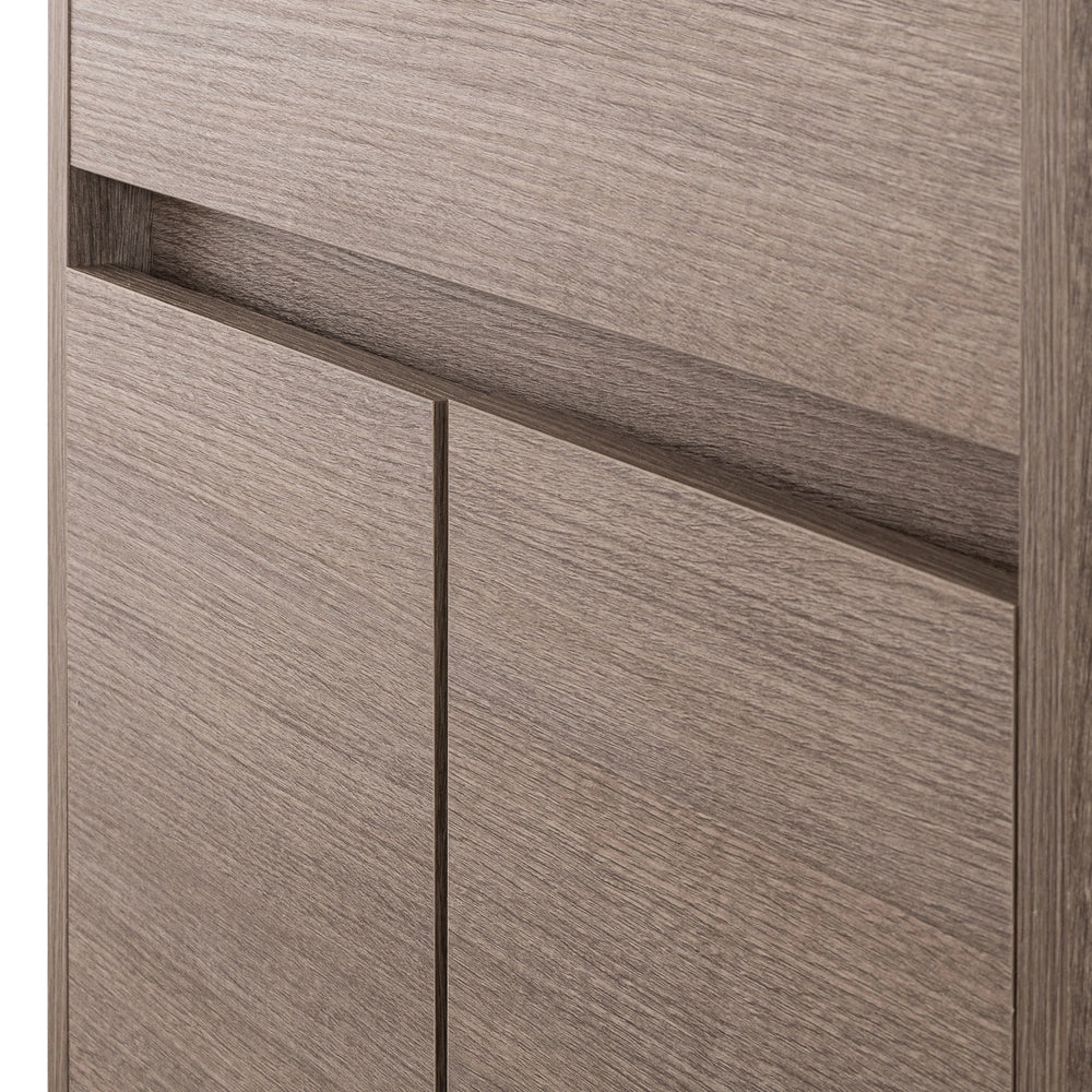 Mobile lavatoio 60x50 rovere scuro Way con vasca in ceramica Dolomite
