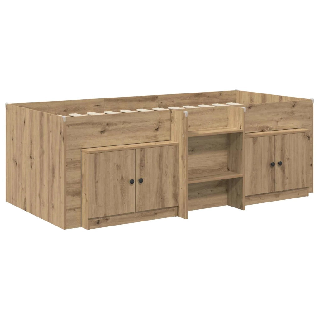 Struttura Letto Loft con Mobile 3 pcs Rovere Artigianale 3423389