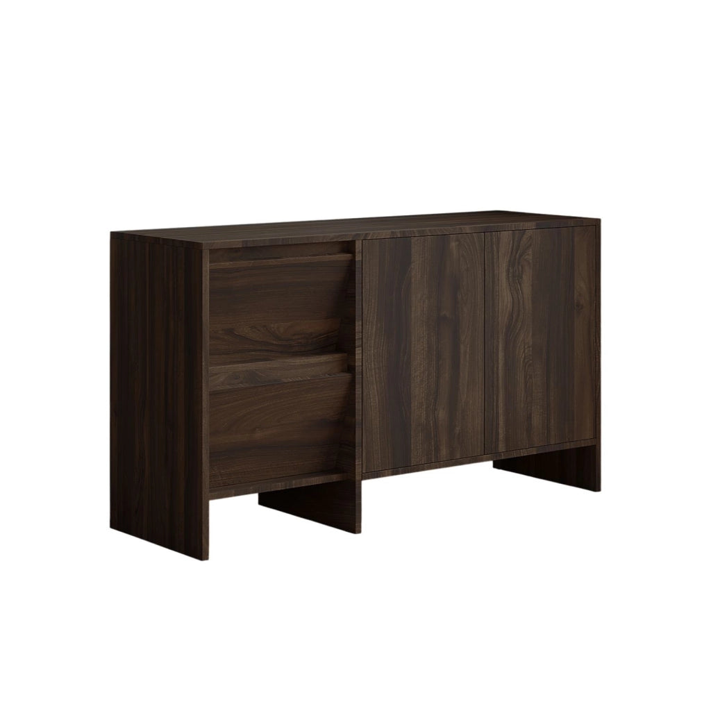 Credenza in legno "Laris 130" - 130 x 44 x 82 cm - Marrone