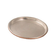 Vigor CM36 Teglia Rame Stagnato Tonda Pesante Bordo 3 cm Diametro 36 cm colore Argentato