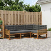 Set di divani da esterno 4 pz Naturale e Antracite 3382530