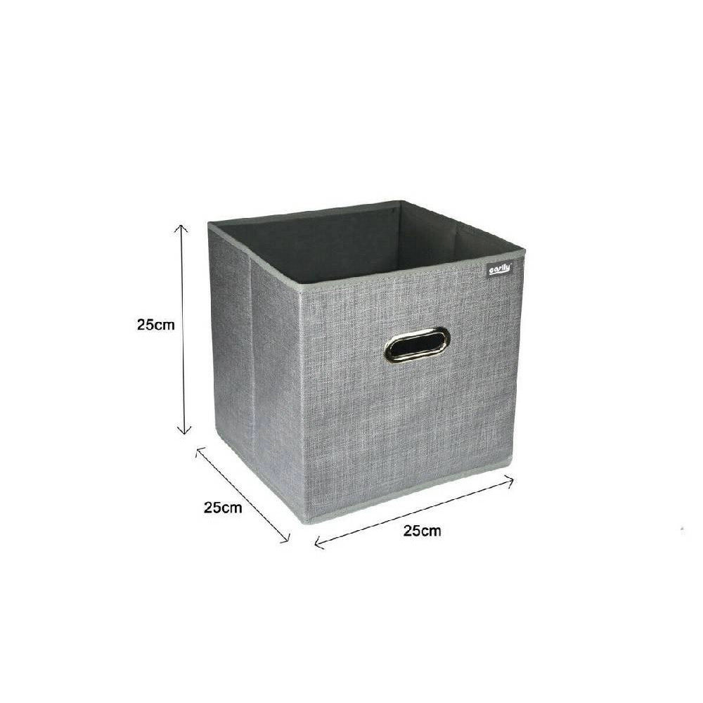 Trade Shop - Scatola Portadocumenti Di Archiviazione Ufficio Box Portatutto 25x25x25cm 69686 -