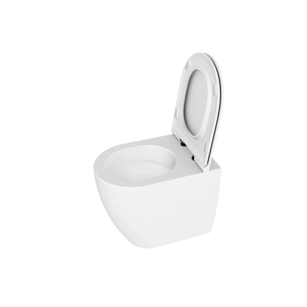Wc a Terra Senza Brida Azzurra Ceramica "Comoda" Bianco Lucido