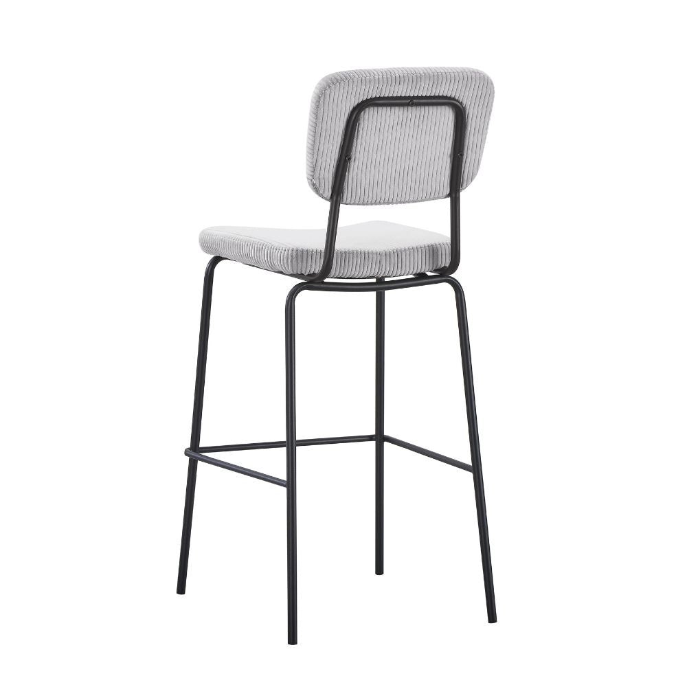 Sgabello imbottito Juno grigio chiaro 43x52,5x111H – Il comfort in stile industriale
