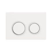 Placca di scarico doppio tasto in ABS bianco opaco e cromato