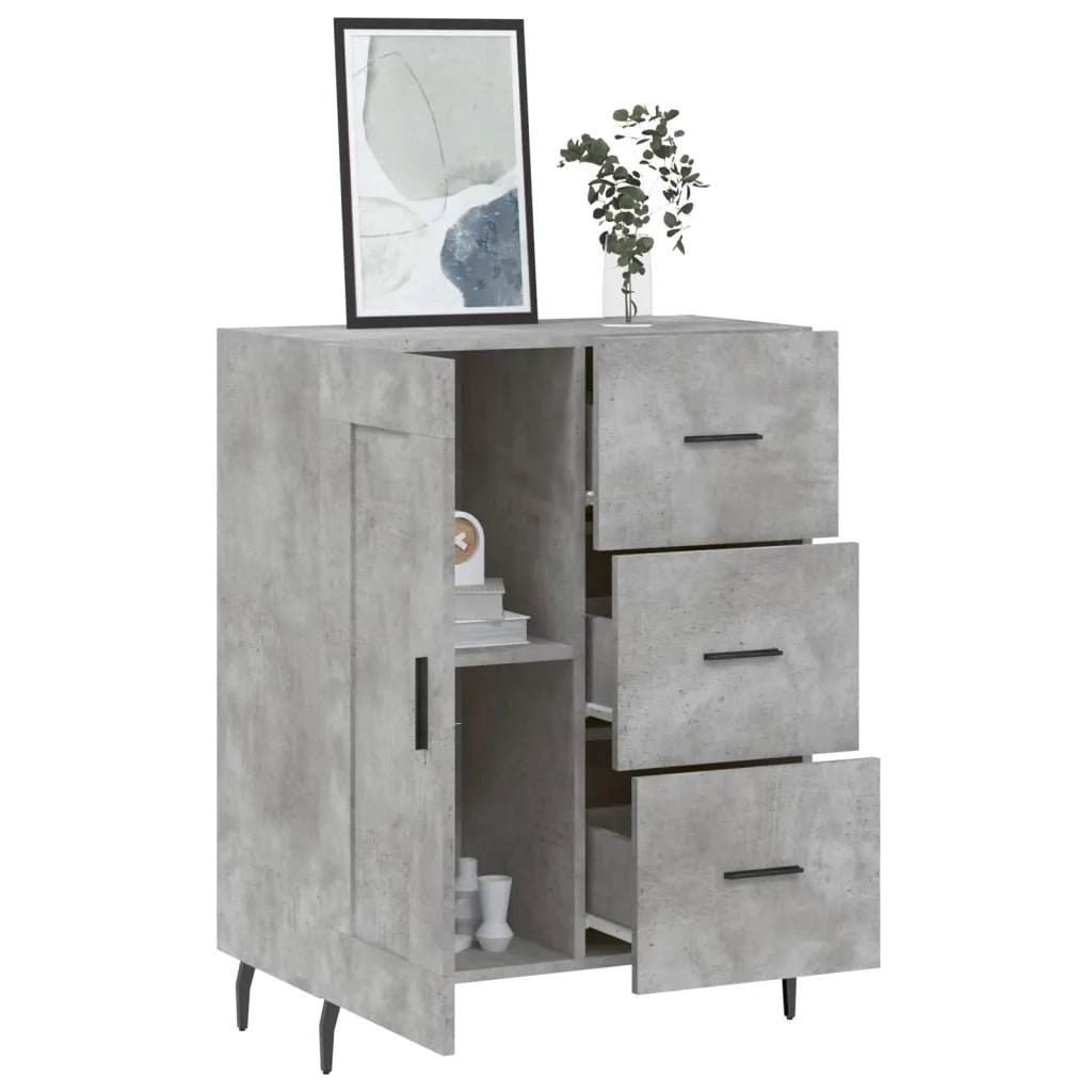 Credenza Grigio Cemento 69,5x34x90 cm in Legno Multistrato 830280