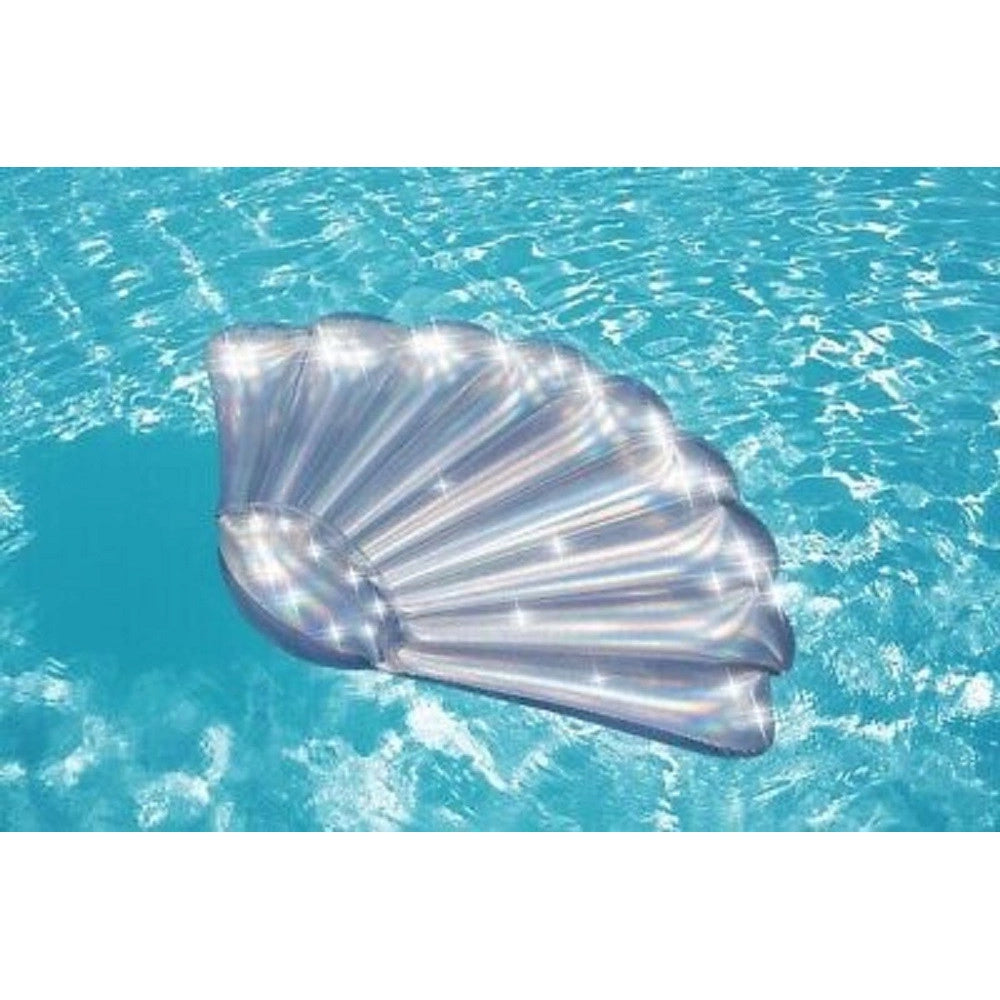 Trade Shop - Materassino Gonfiabile Lounge Conchiglia Iridescente 185x114cm Mare Piscina 43414 -