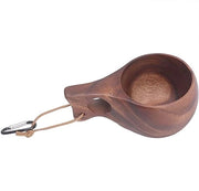 Coppa da caffè in legno, tazza in legno manufattura artigianale con manico, tazza in legno, tazza in legno portatile, bicchiere in legno per birra ecolocale, colore legno chiaro.