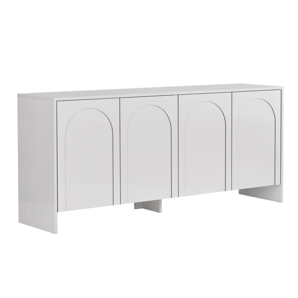 Credenza in legno "Arlen" - 180 x 45 x 80 cm - Bianco