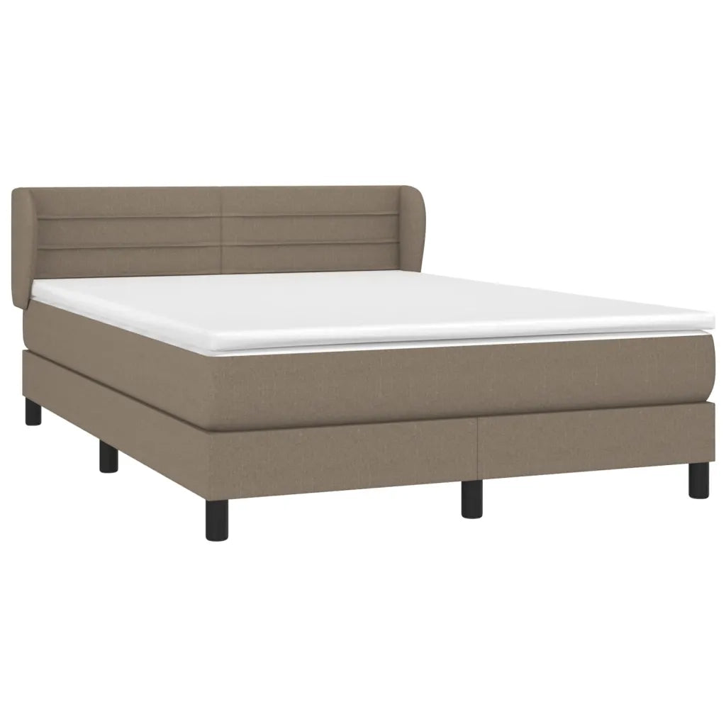 Giroletto a Molle con Materasso Tortora 140x190 cm in Tessuto 3126321