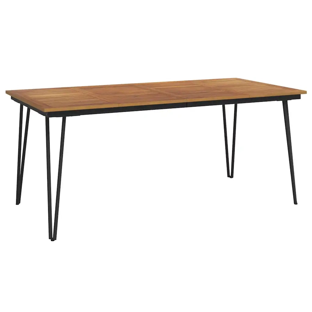 Tavolo Giardino con Gambe Forcella 180x90x75 cm Massello Acacia 319521