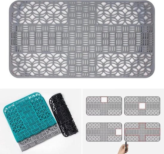 Matte silicatica per lavandino personalizzabile - 66 x 35 cm - termoresistente - antiscivolo - mat keuzina - protezione per lavandino