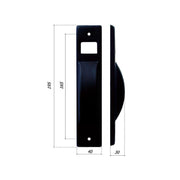 Placca Interasse 165 Ferro Nero Semincasso