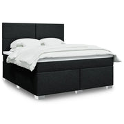 Giroletto a Molle con Materasso Nero 180x200 cm in Tessuto 3290562