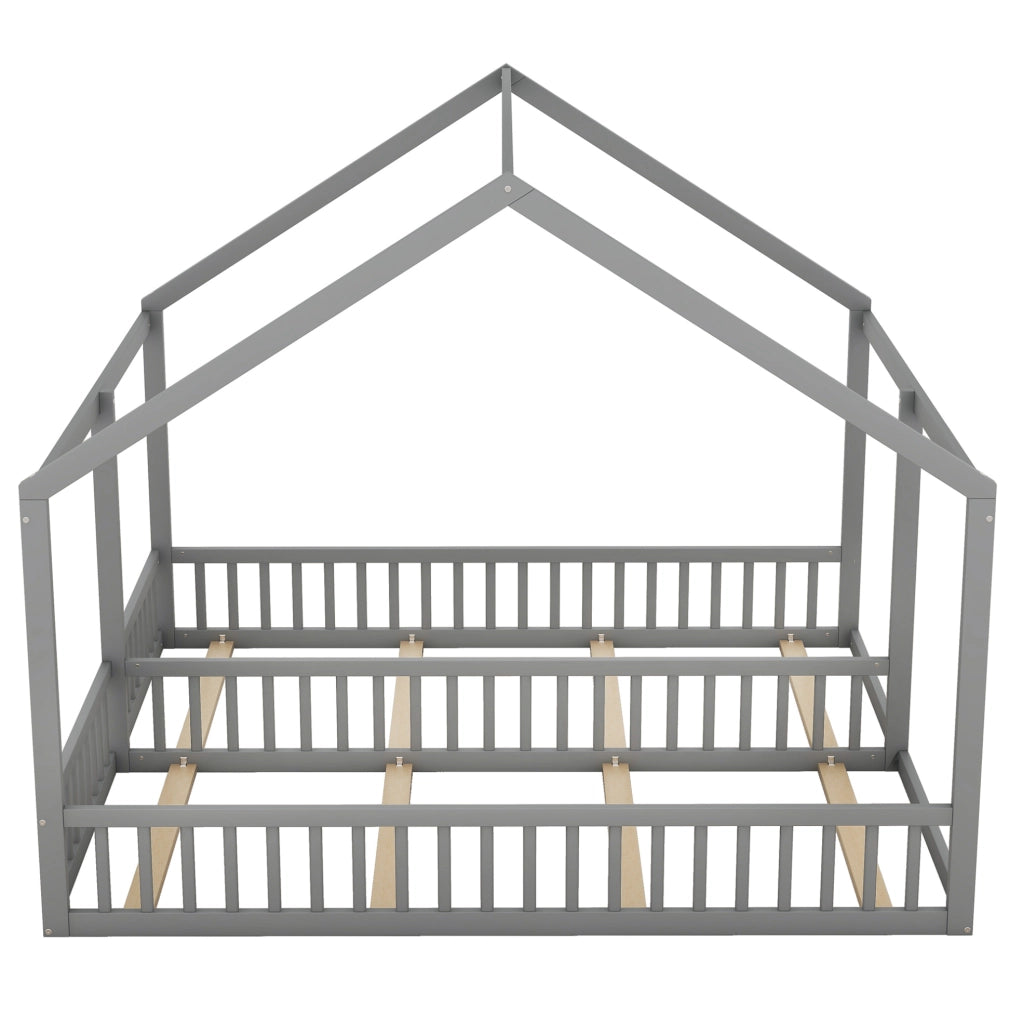 Letto per bambini doppio 2 in 1 90x200 cm grigio