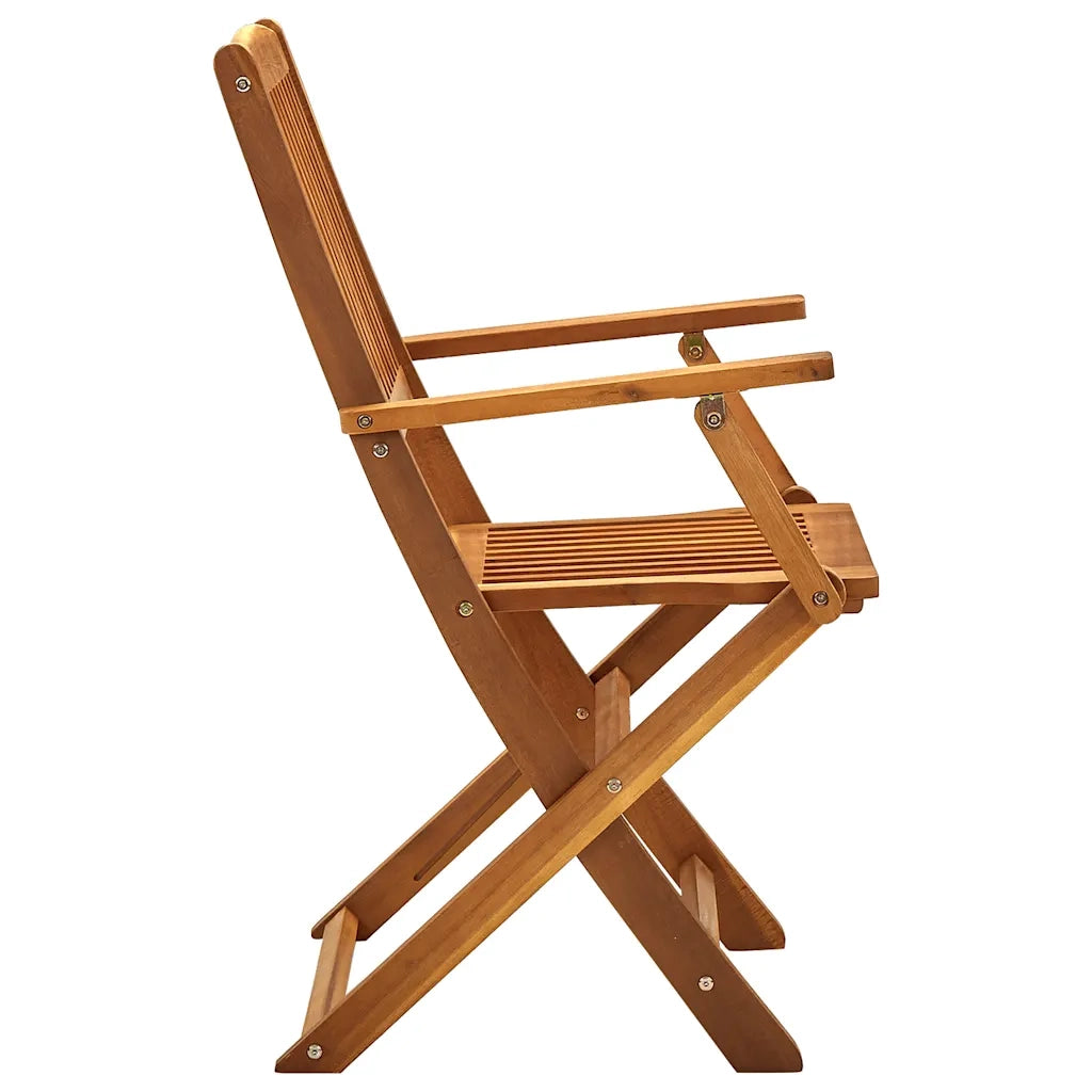 Sedie da Giardino Pieghevoli 4 pz in Legno Massello d'Acacia 46338