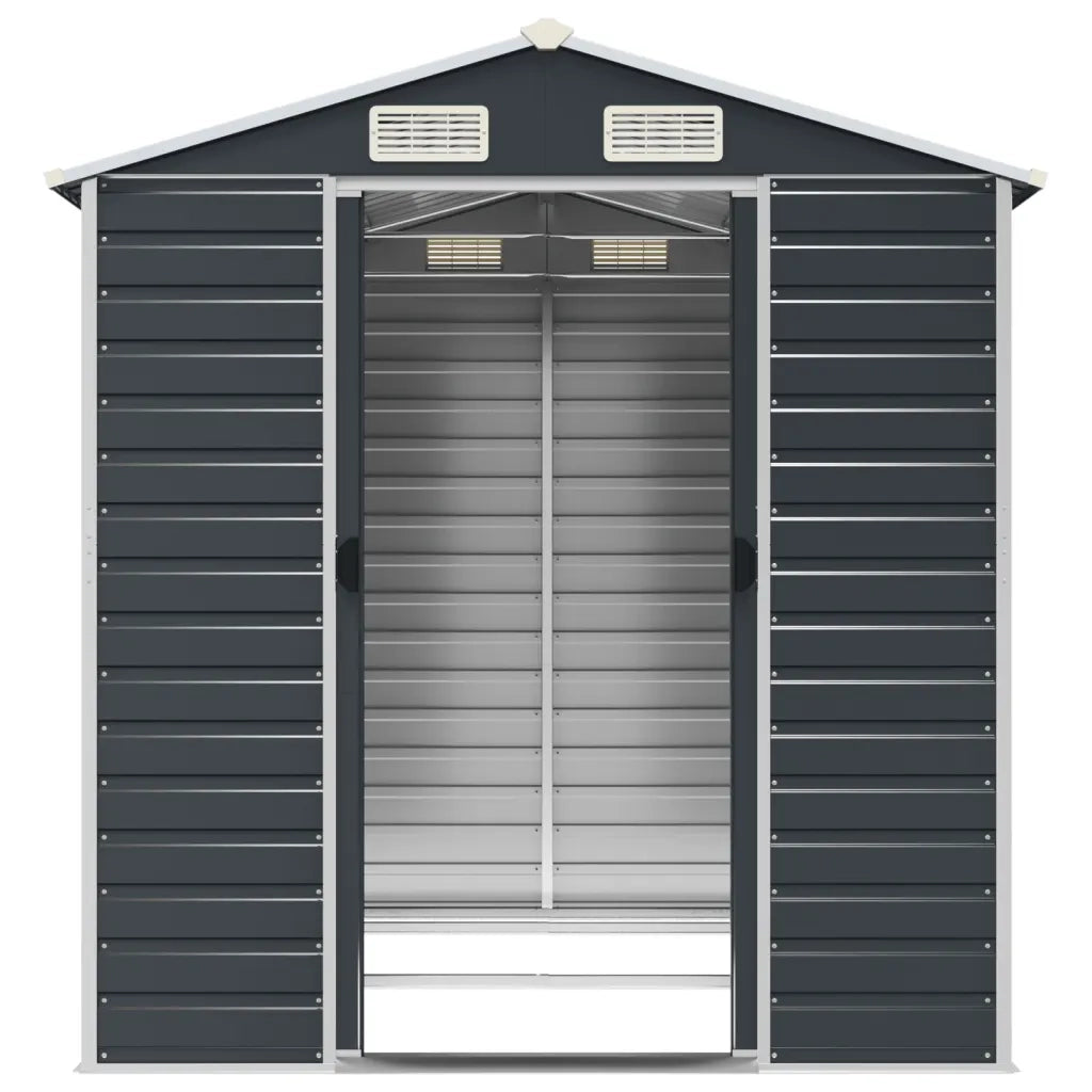 Capanno da Giardino Antracite 191x215x198cm in Acciaio Zincato 3188254