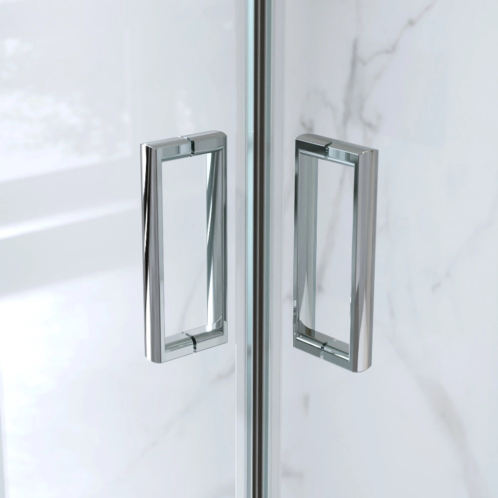 Cabina Doccia Angolare Scorrevole 80x120 Cm H 185 cm vetro Trasparente 6 mm| Kiro
