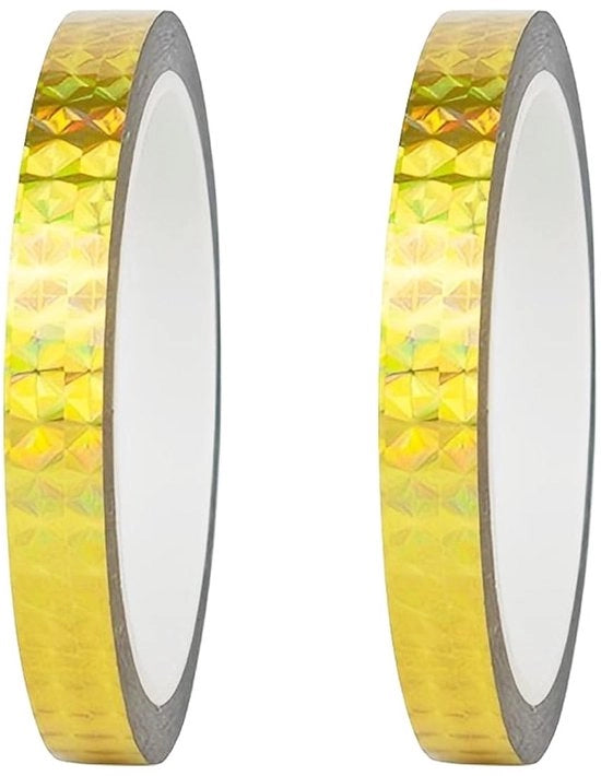Tape decorativo di alta qualità - 2 rotoli - 15 mm x 50 m - Adesivo forte - Decorazione estetica - Adatto per attività creative - Rotolo decorativo