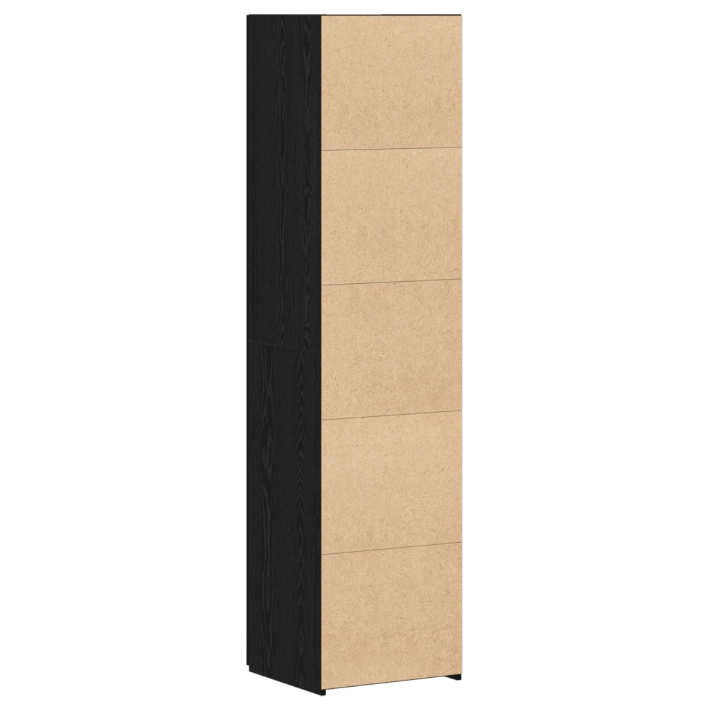 Highboard Rovere Nero 45x42.5x185 cm Legno ingegnerizzato